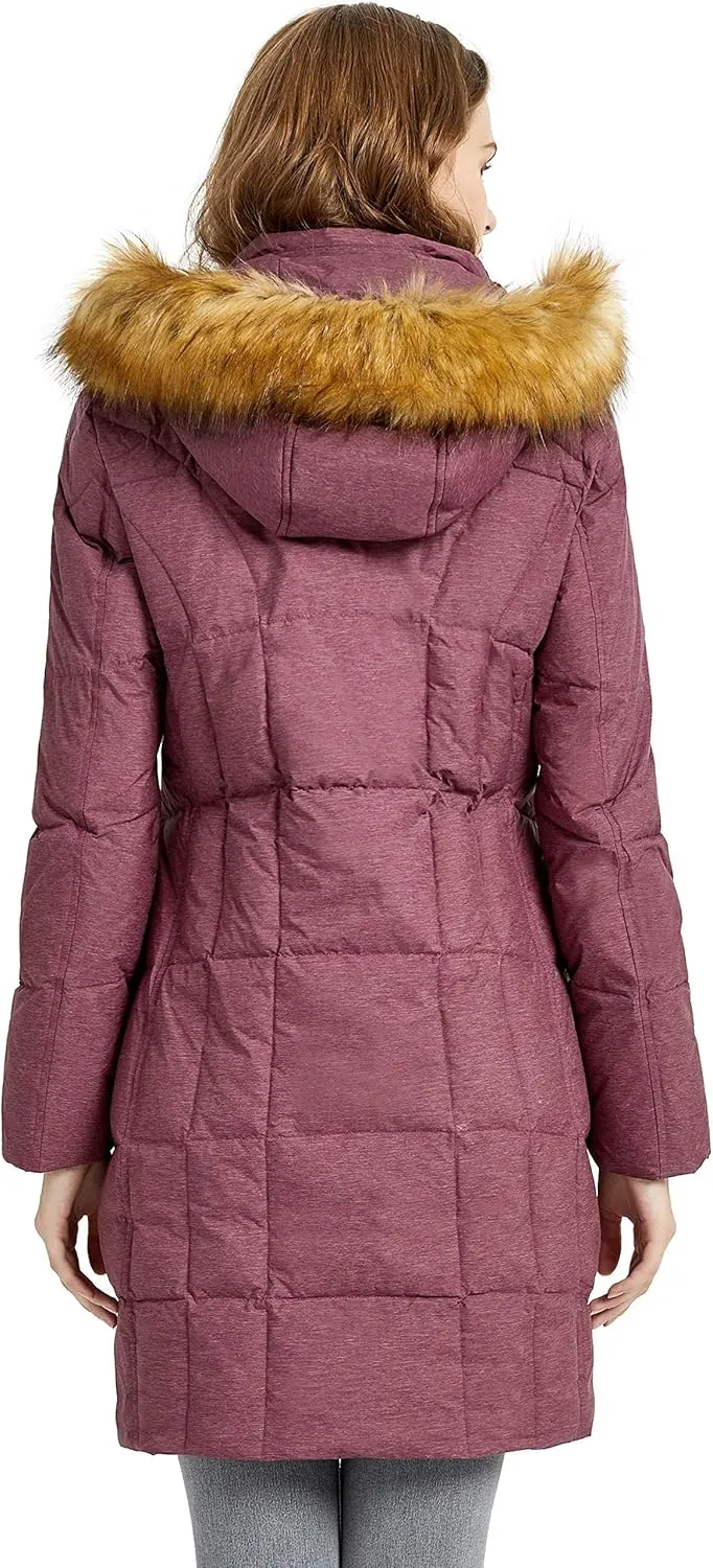 Orolay Women's Lightweight Down Coat Packable Fashion Jacket with Stand Collar