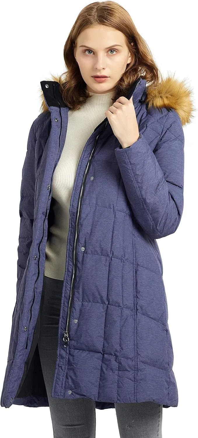 Orolay Women's Lightweight Down Coat Packable Fashion Jacket with Stand Collar