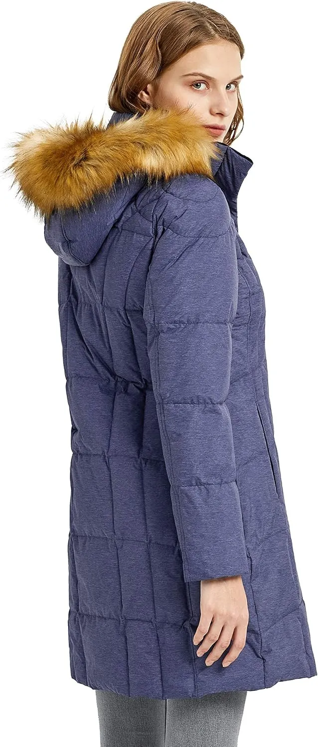 Orolay Women's Lightweight Down Coat Packable Fashion Jacket with Stand Collar