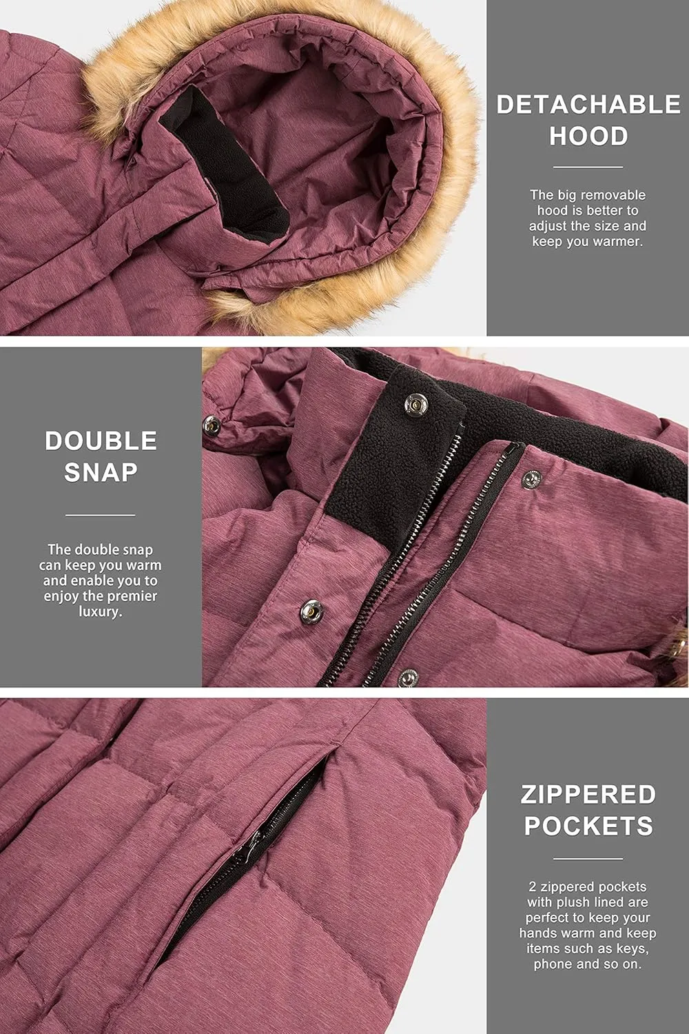 Orolay Women's Lightweight Down Coat Packable Fashion Jacket with Stand Collar