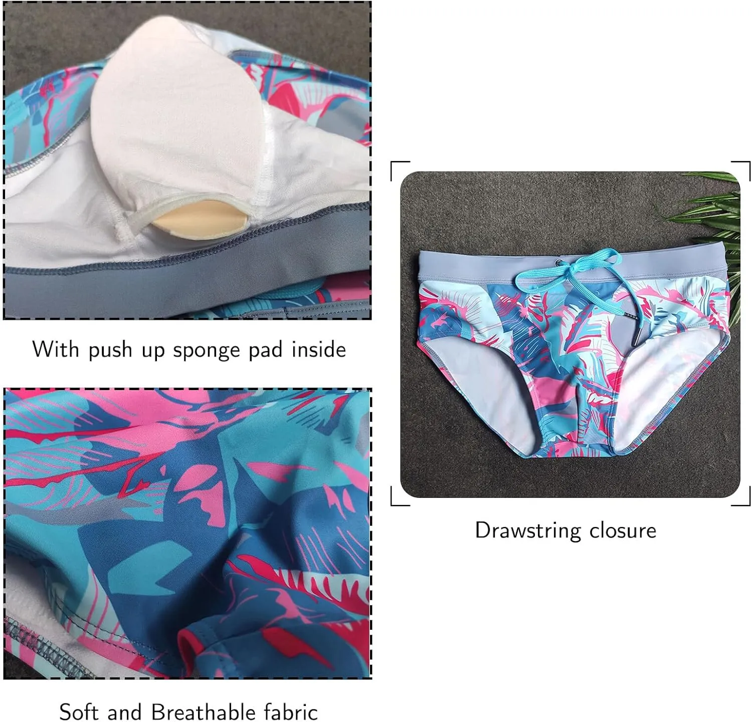 Panegy Men's Sexy Swim Underwear Briefs Fashion Board Shorts Stretchy Swimsuit Boyshorts
