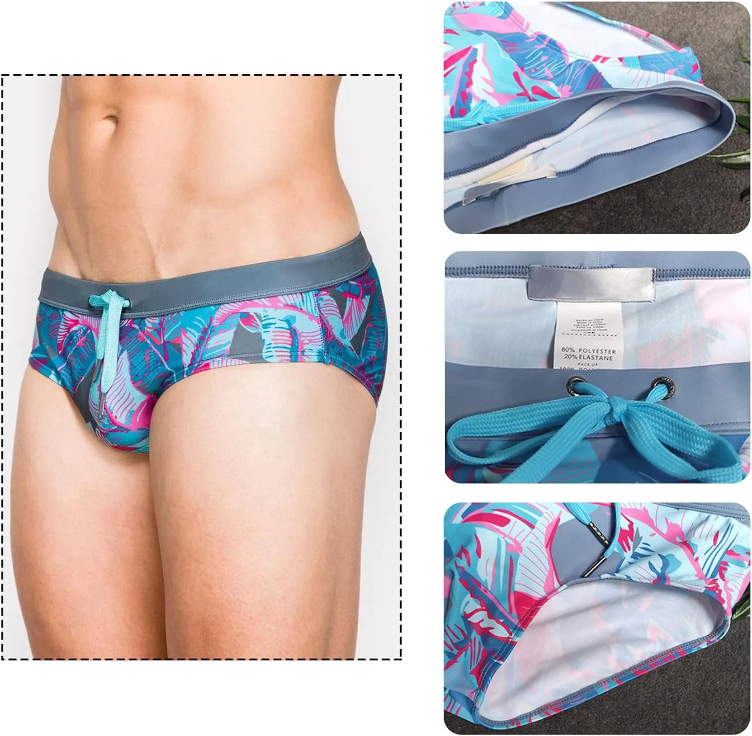 Panegy Men's Sexy Swim Underwear Briefs Fashion Board Shorts Stretchy Swimsuit Boyshorts