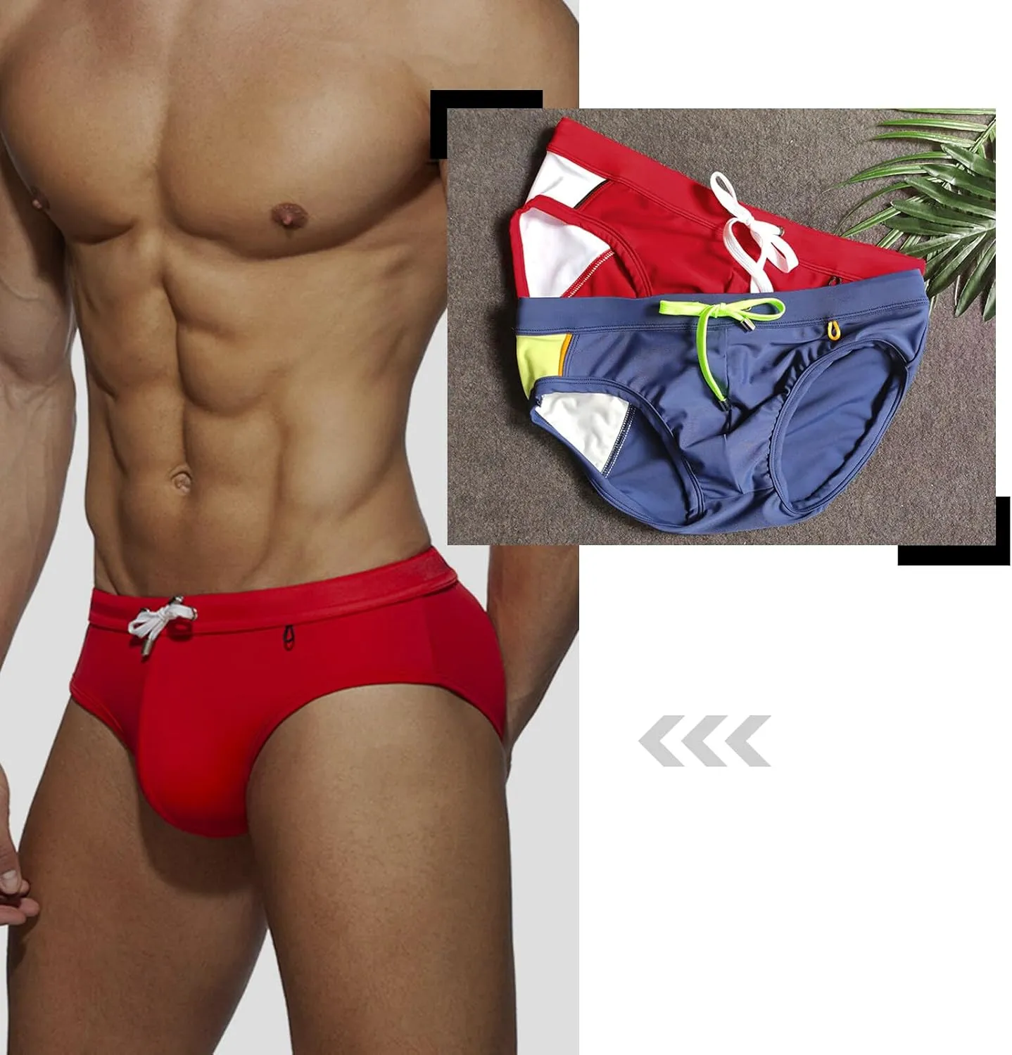 Panegy Men's Sexy Swim Underwear Briefs Fashion Board Shorts Stretchy Swimsuit Boyshorts