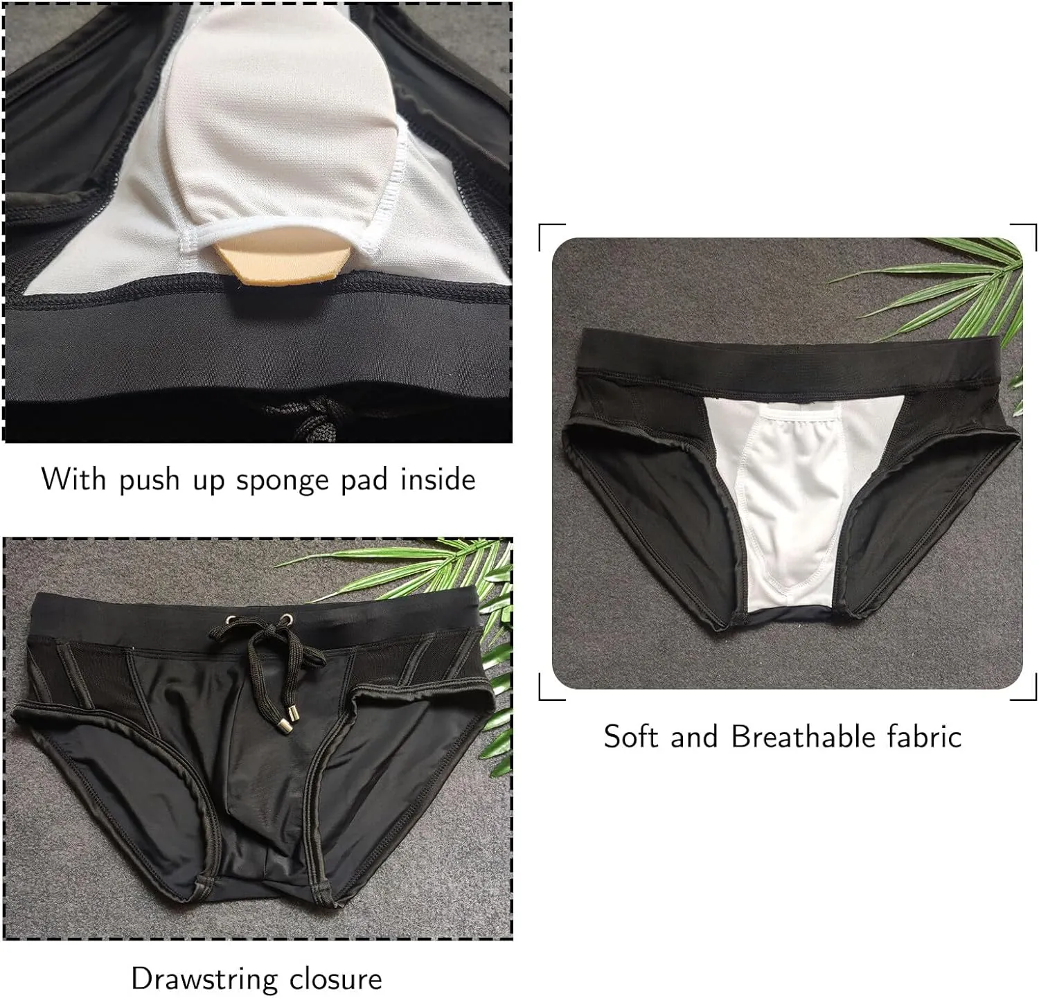 Panegy Men's Sexy Swim Underwear Briefs Fashion Board Shorts Stretchy Swimsuit Boyshorts