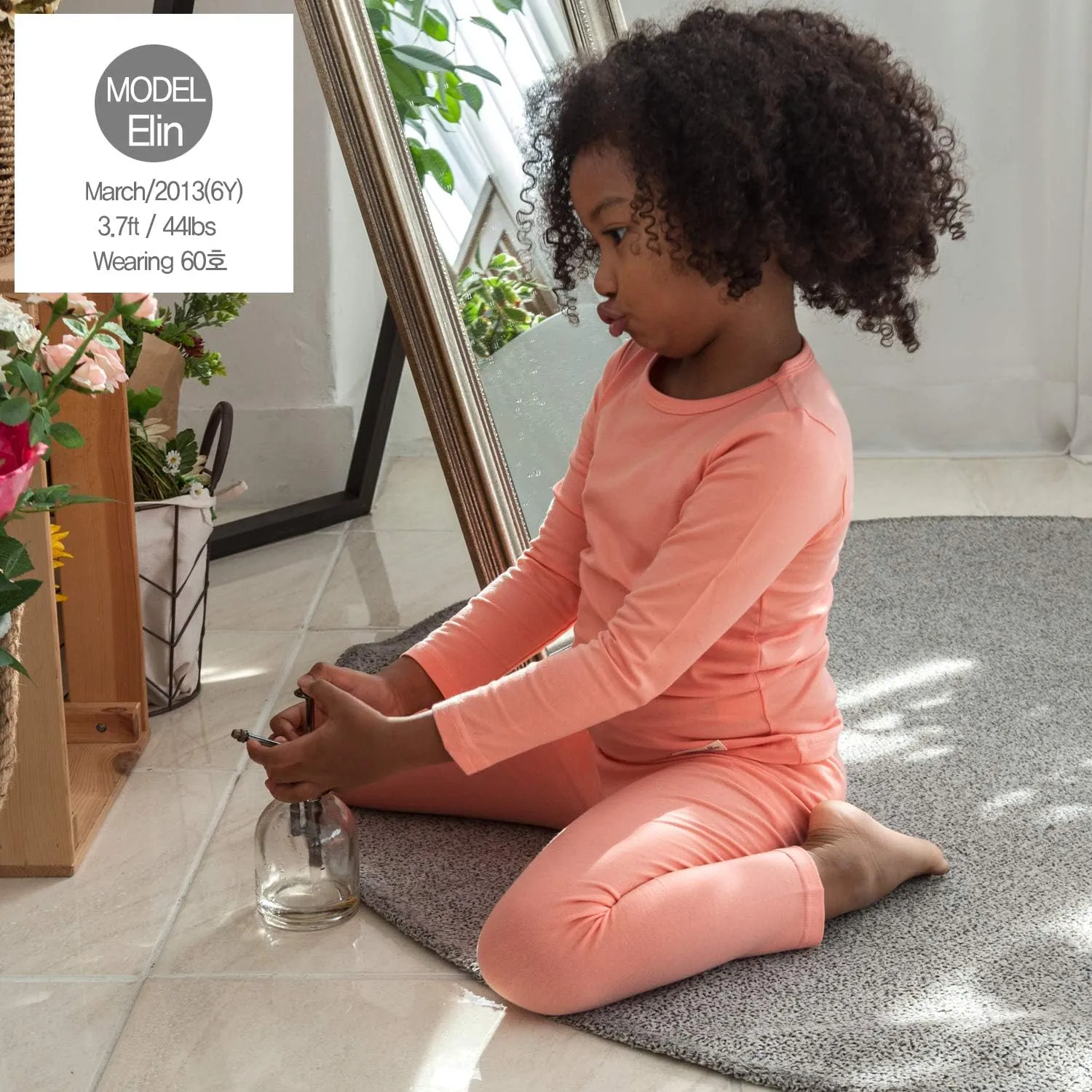 Pastel Span Organic Cotton Pajamas for Big Girls, Toddler Girls, Ultra Soft Long Sleeves
