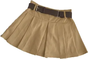 Pleated Satin Skirt for Women, Autumn Winter