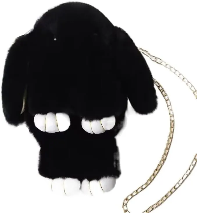 Plush Chain Shoulder Bag for Girls Lovely Crossbody Bags Wallet Purse Soft Zipper Lady Handbag Bags