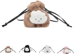 Plush Cute Small Bag Fashion Cartoon Cloud Shoulder Bag Girl Handbag Totes Heart Shoulder Crossbody Bag