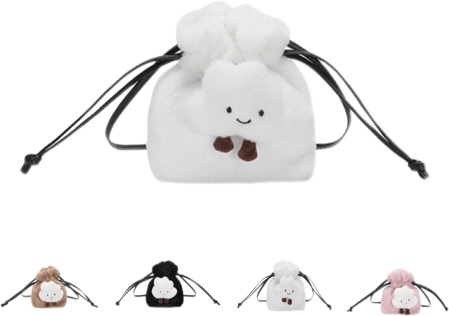 Plush Cute Small Bag Fashion Cartoon Cloud Shoulder Bag Girl Handbag Totes Heart Shoulder Crossbody Bag