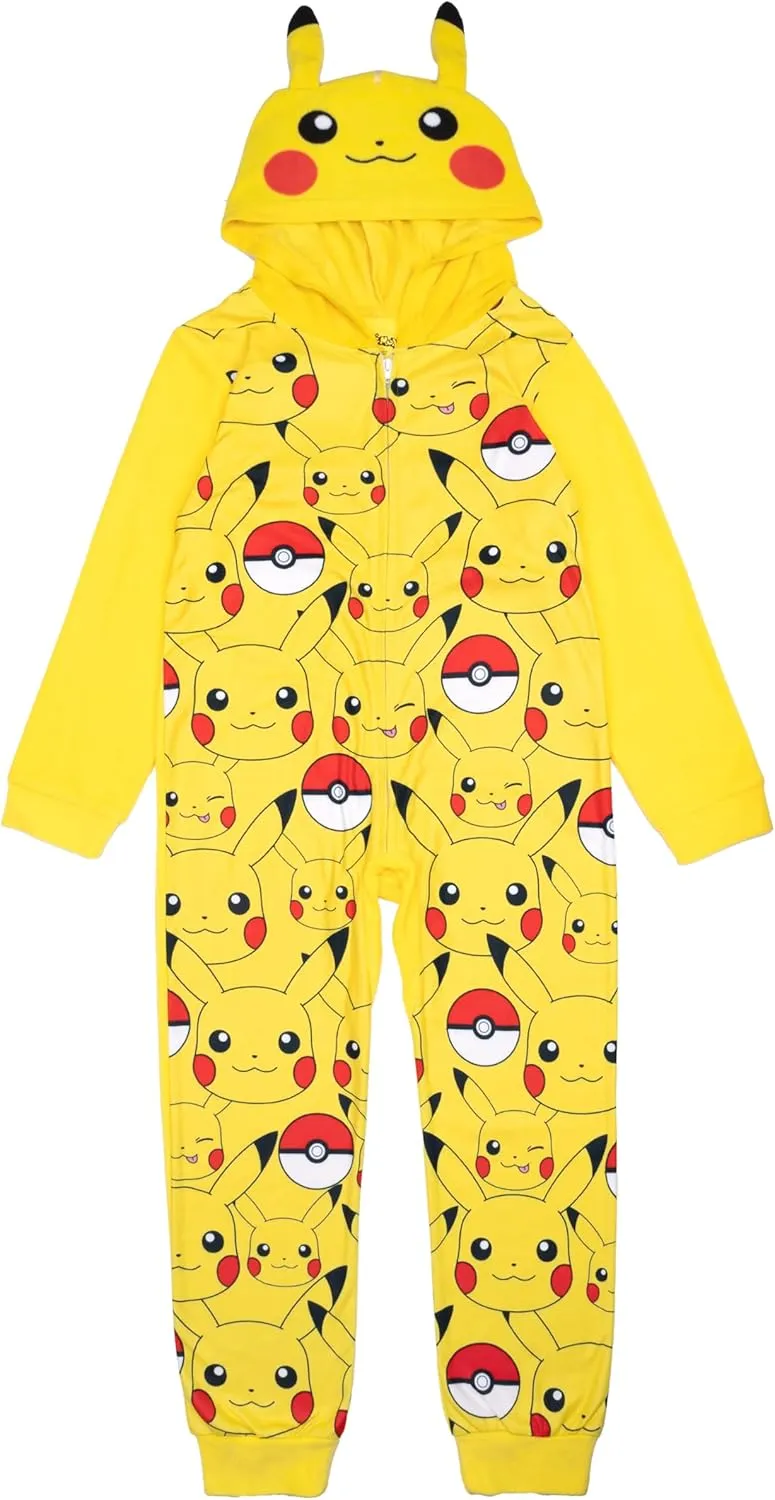 Pokemon Hooded Blanket Sleeper, Comfortable Pajamas, Soft & Cute for Kids