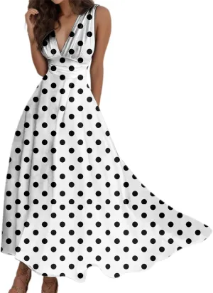 PTOLOCIF Sundresses for Women 2025 Sleeveless Spaghetti Strap Long Dresses Scoop Neck Smocked Ruffle Flowy Boho Maxi Dress