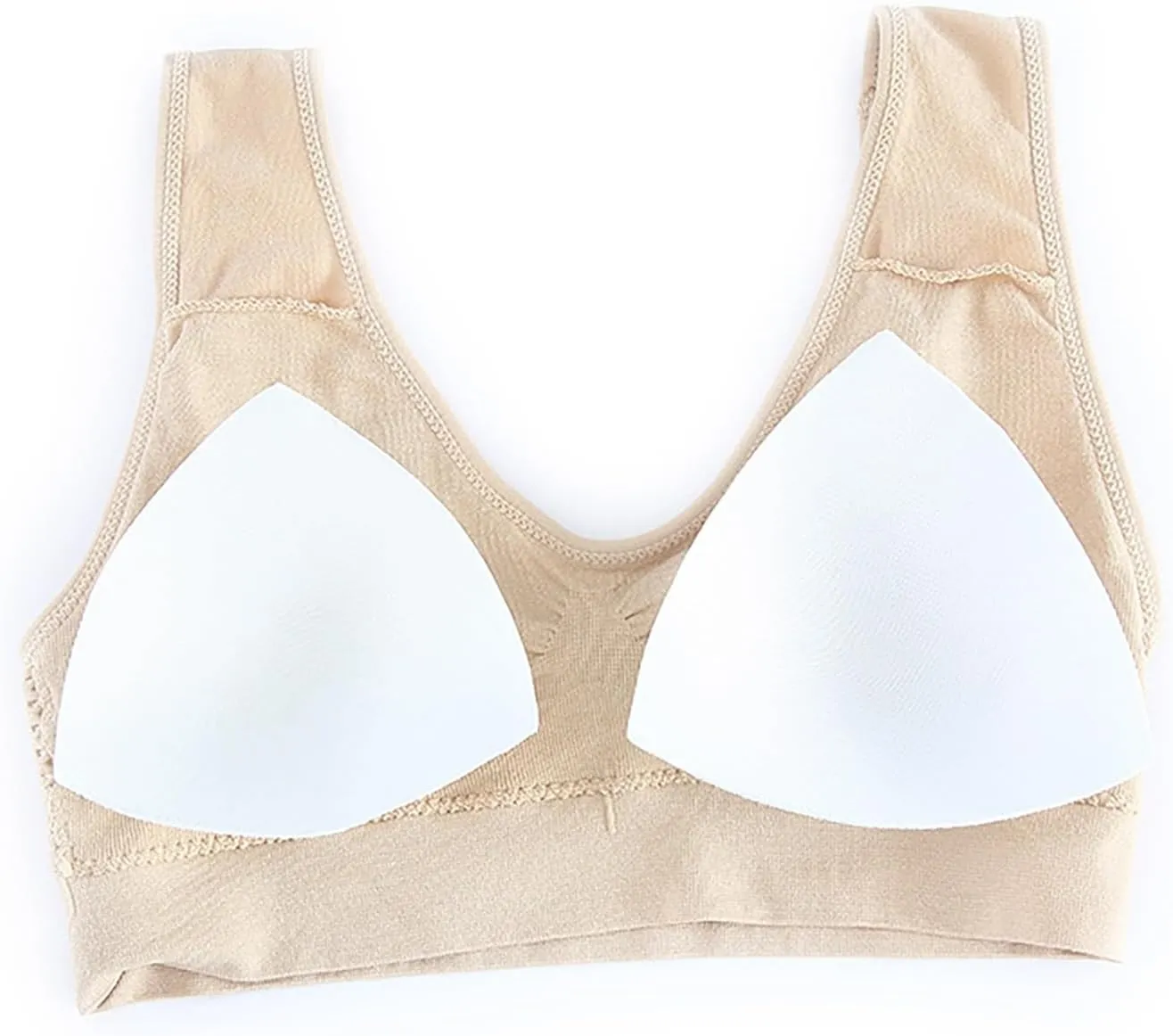 Seamlesss Wirefree Bras for Women Mesh Daily Bra with Removable 3 Packs Ice Silk Comfortable Strapless Bra for Big