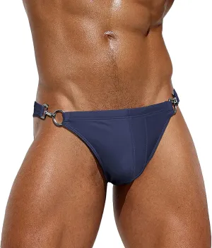 SEAUR Mens Sexy Bikini Swim Briefs Stretch Low Rise Swimsuit Casual Beach Swimwear Quick Dry Athletic Bathing Suit