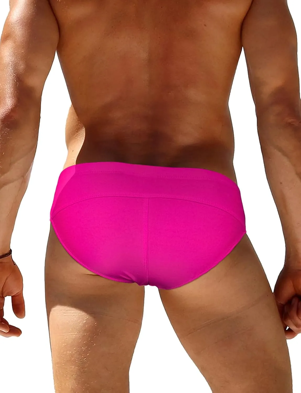 SEAUR Mens Sexy Bikini Swim Briefs Stretch Low Rise Swimsuit Casual Beach Swimwear Quick Dry Athletic Bathing Suit