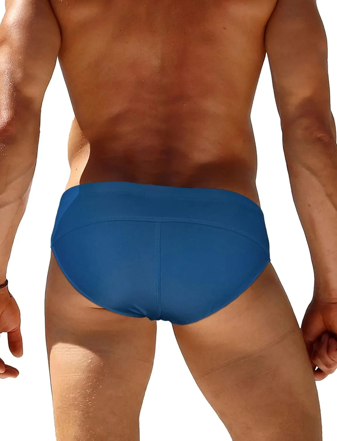 SEAUR Mens Sexy Bikini Swim Briefs Stretch Low Rise Swimsuit Casual Beach Swimwear Quick Dry Athletic Bathing Suit
