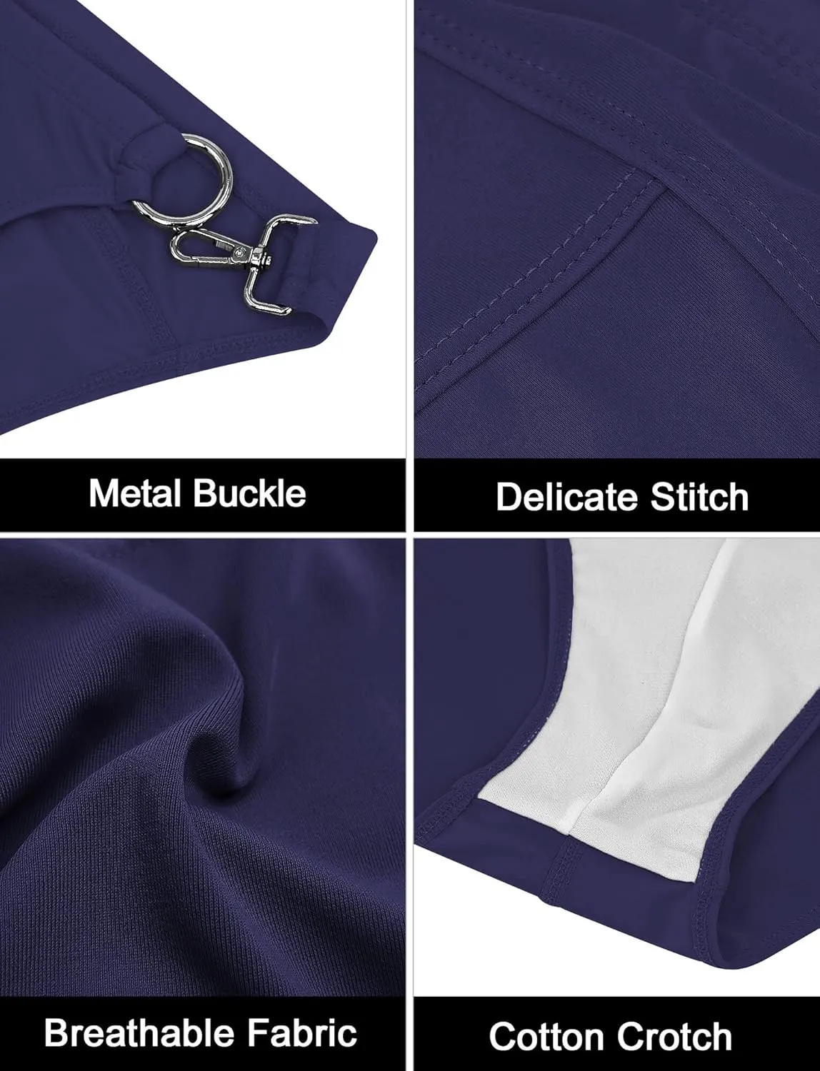 SEAUR Mens Sexy Bikini Swim Briefs Stretch Low Rise Swimsuit Casual Beach Swimwear Quick Dry Athletic Bathing Suit
