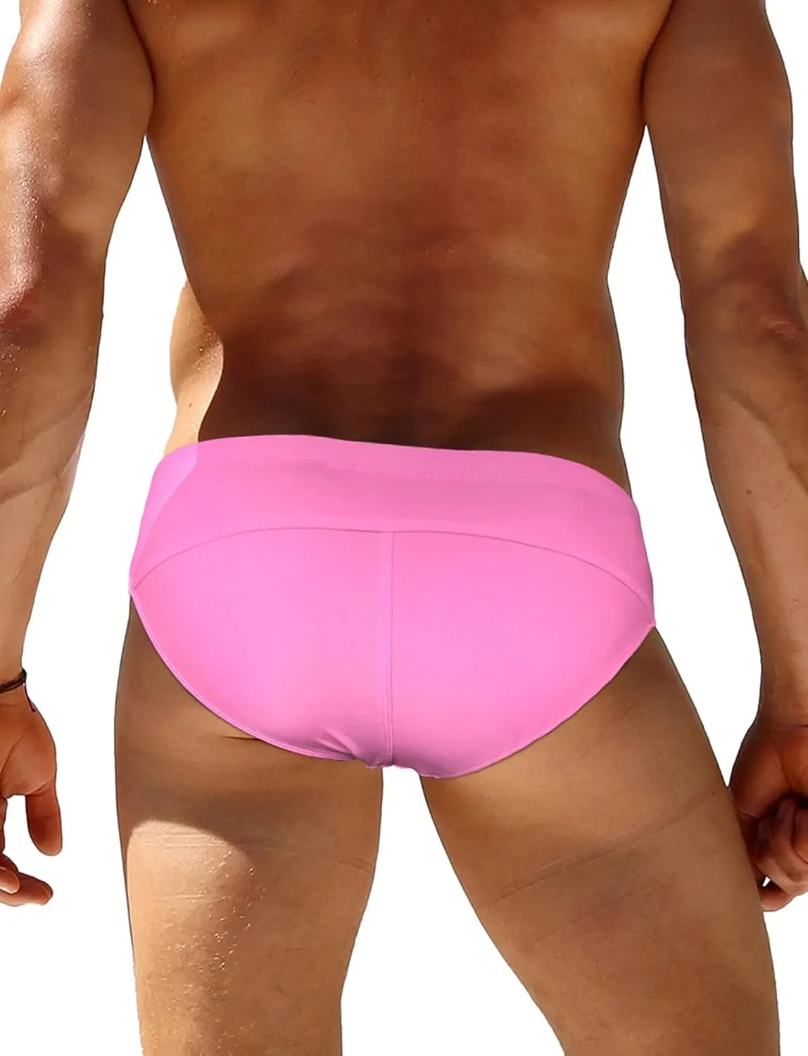 SEAUR Mens Sexy Bikini Swim Briefs Stretch Low Rise Swimsuit Casual Beach Swimwear Quick Dry Athletic Bathing Suit