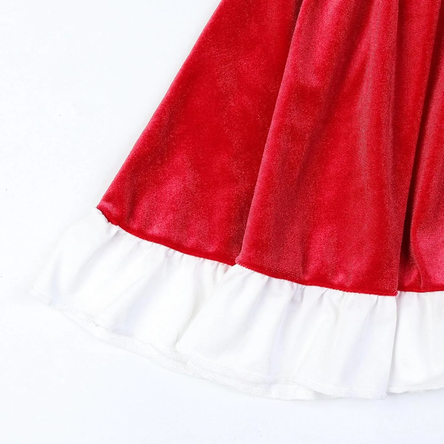 Sexy Christmas Lingerie Set for Women Santa Cosplay Lingerie Set Contrast Lace Velvet Bra and Panty Naughty Nightgown
