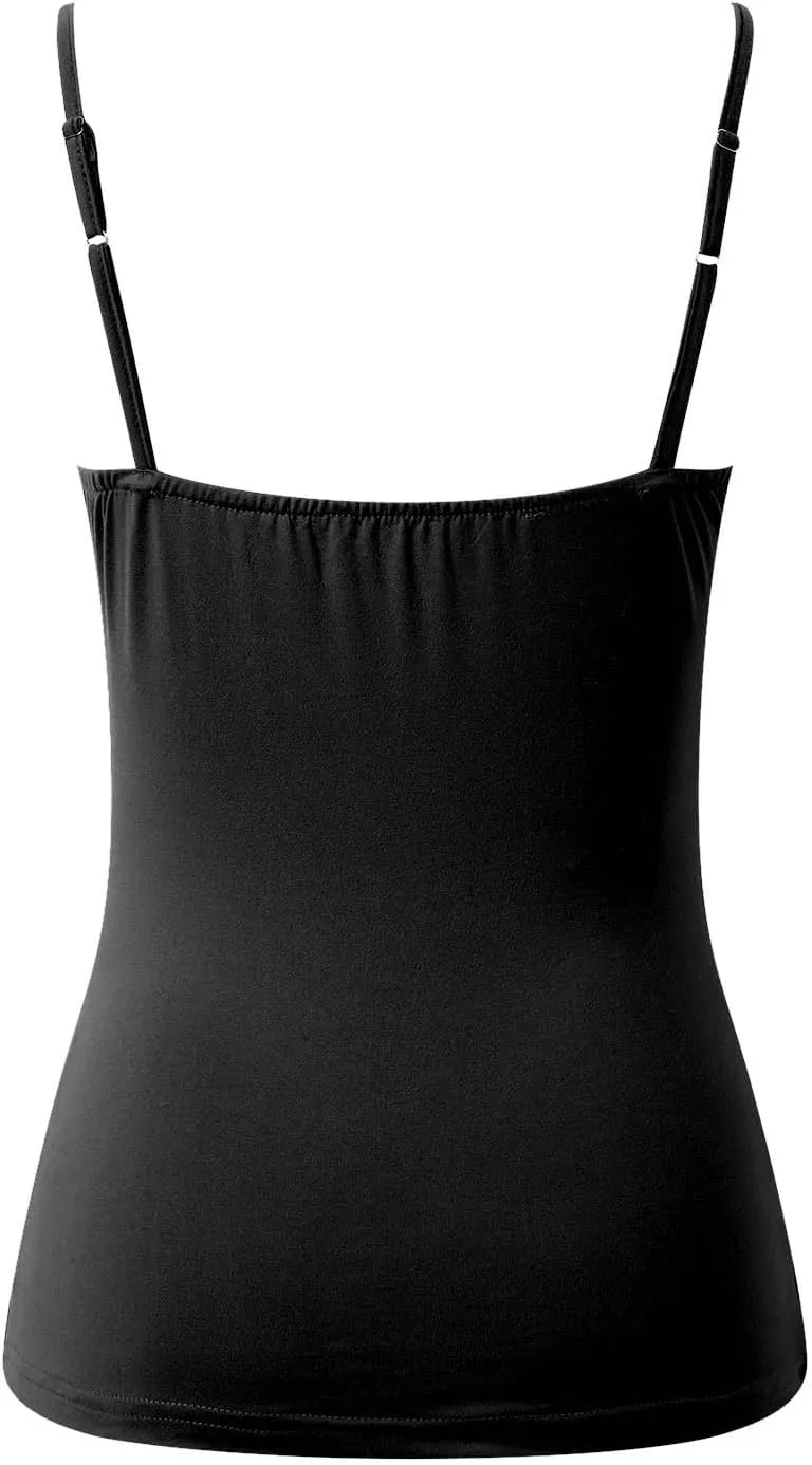 Shelf Bra Camisole Tops for Women Spaghetti Strap Tank Top Yoga Cotton Cami Shirts