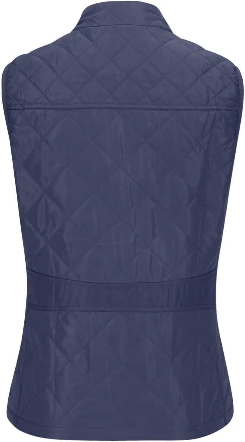 SHOPESSA Quilted Vests for Women Lightweight Stand Collar Down Coat Zip Up Women Padded Gilet with Pockets Thin Puffer Vest