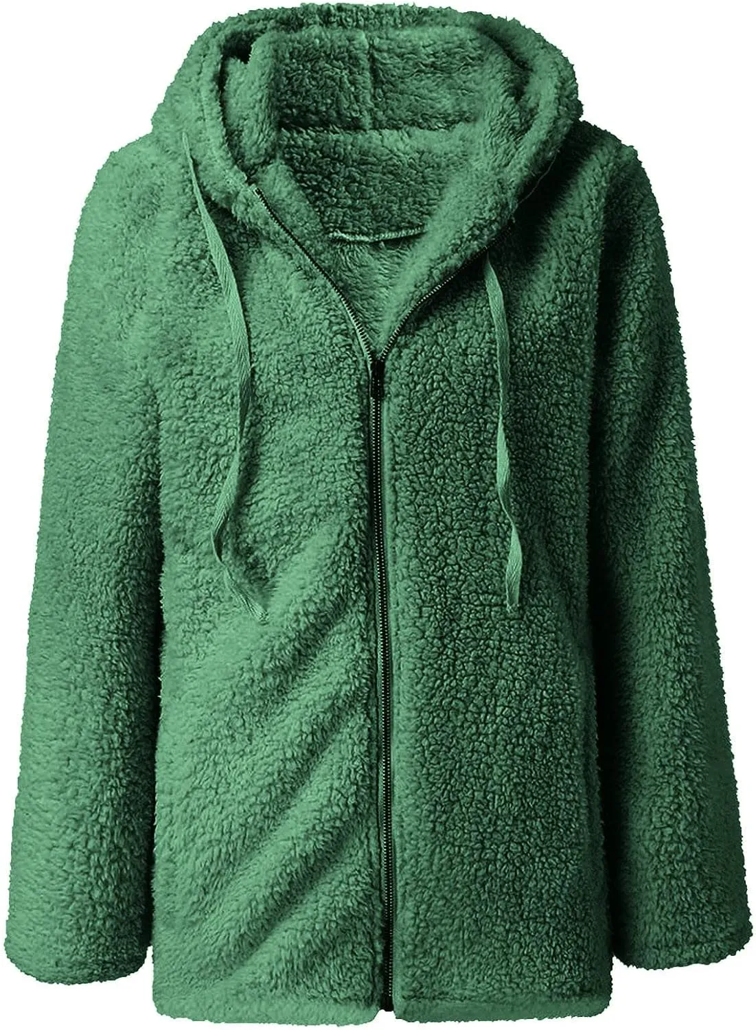 SHOPESSA Winter Coats and Jackets for Women Slouchy Sherpa Cardigan Women Sherpa Hoodies with Zipper Snow Jackets for Women