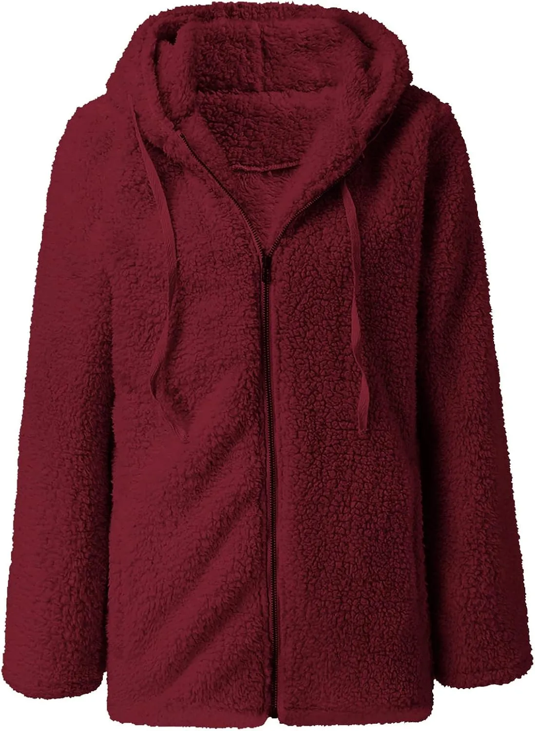 SHOPESSA Winter Coats and Jackets for Women Slouchy Sherpa Cardigan Women Sherpa Hoodies with Zipper Snow Jackets for Women