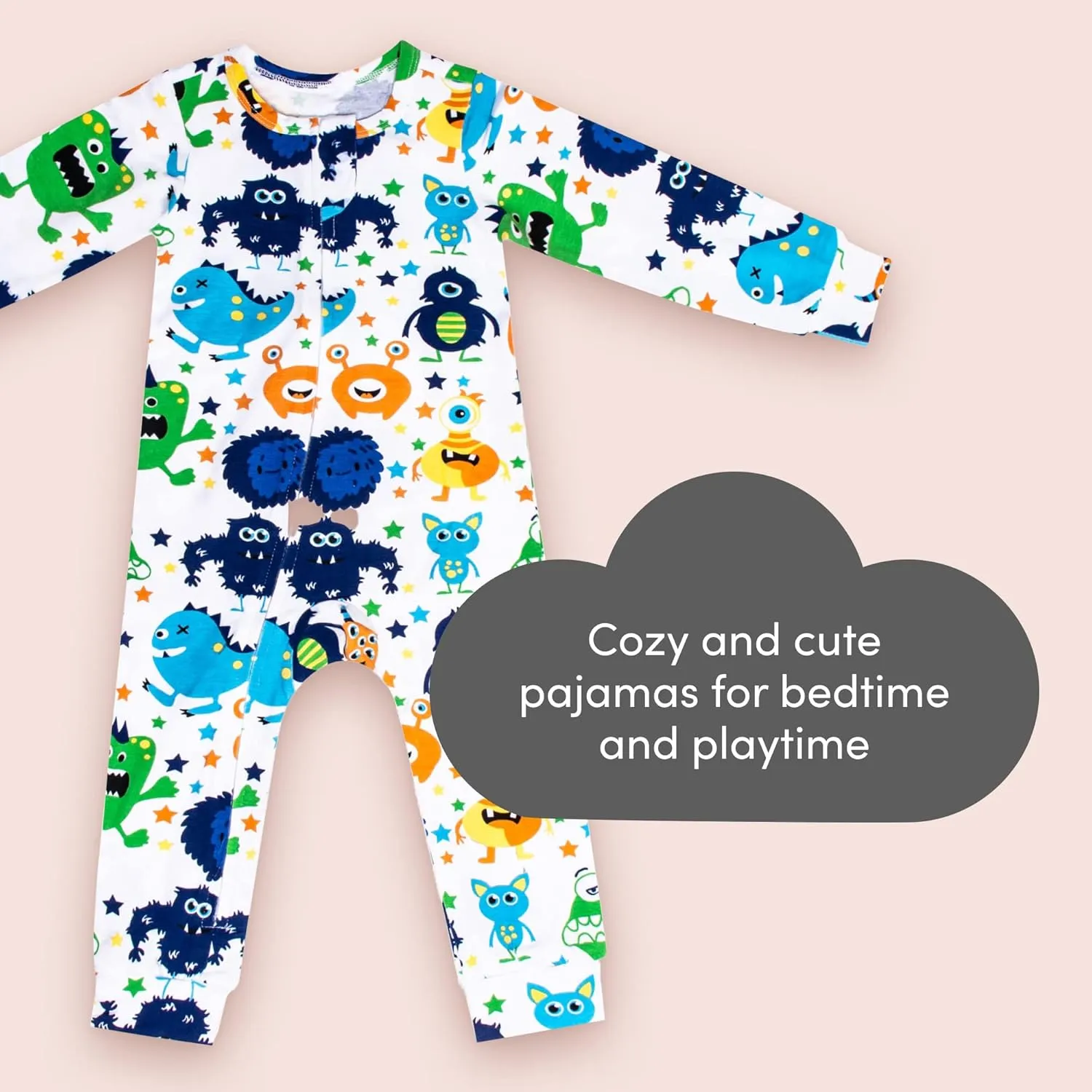 SleepingBaby Soft and Breathable Pajamas with Zipper Convenience for Easy Diaper Changes