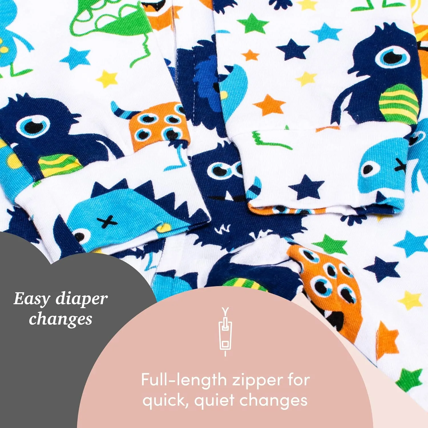 SleepingBaby Soft and Breathable Pajamas with Zipper Convenience for Easy Diaper Changes