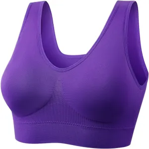 Sports Bras for Women Large Bust High Support Seamless Comfortable Wireless Stretchy Yoga Running Fitness Sleep Bra
