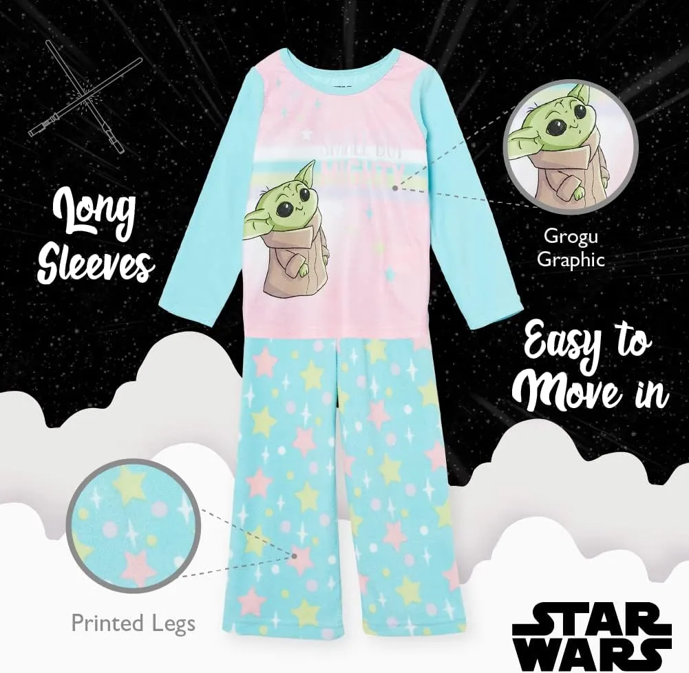 STAR WARS Girls' 2-Piece Loose-fit Pajama Set, Soft & Cute for Kids