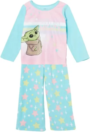 STAR WARS Girls' 2-Piece Loose-fit Pajama Set, Soft & Cute for Kids