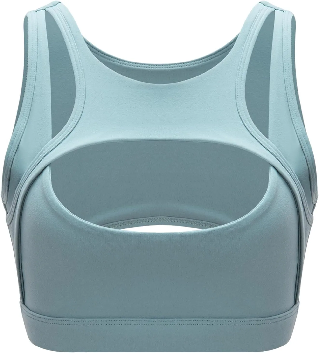 Stretchy Sports Bras Women Racerback Yoga Medium Support Workout Bras Fashion Hollow Breathable Active Tank Bra