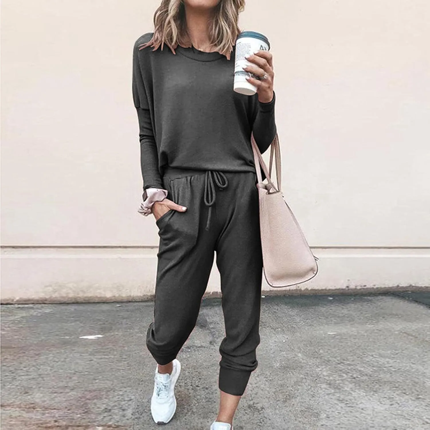 Sweat Suits for Women Set Loungewear Jogger Two Piece Outfit Set 2 Piece Tracksuits Casual Long Pant Set With Pockets