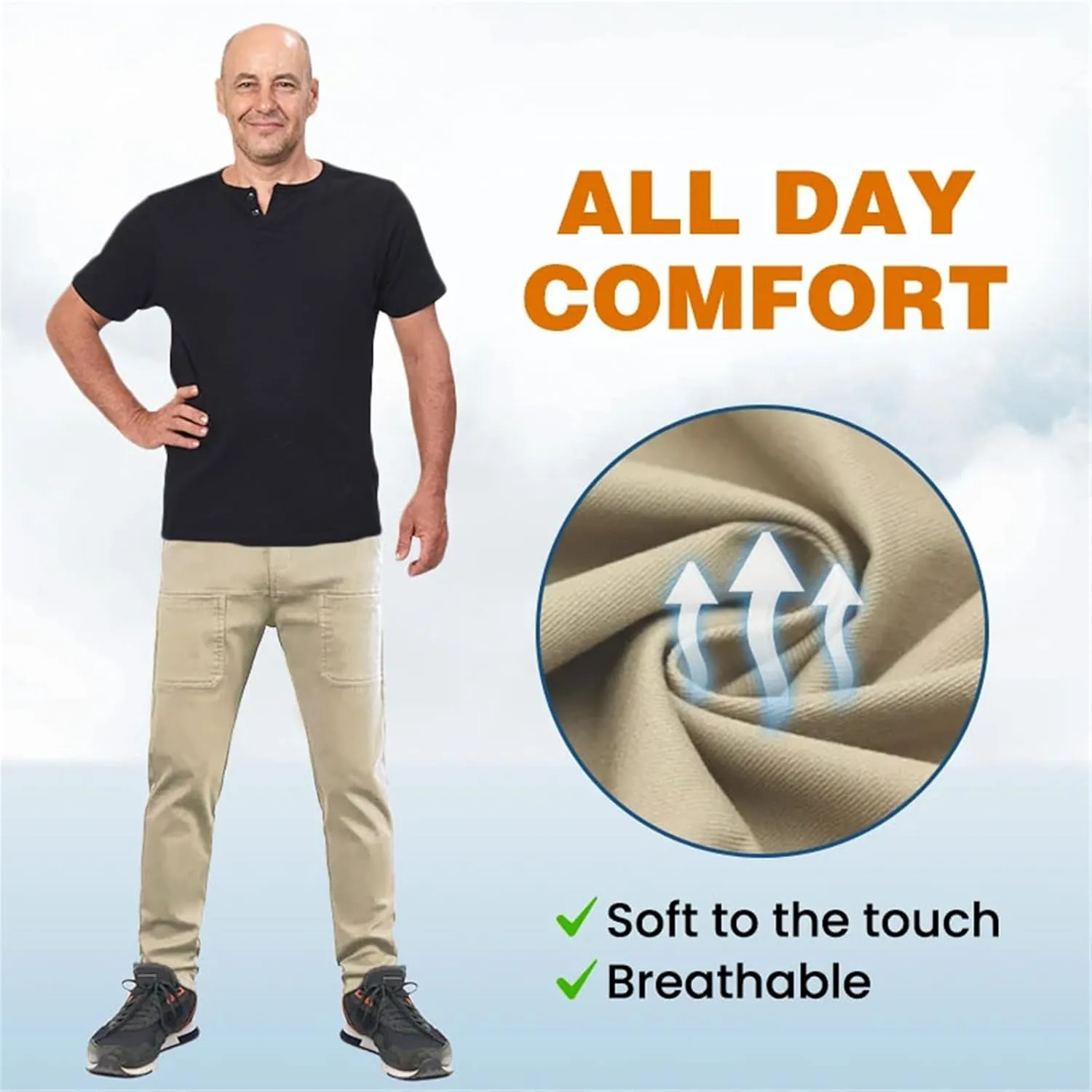 Testoberg Multipants - High Stretch Multi-Pocket Cargo Pants, Men Comfy Cargo 6 Pocket Pants, Men Comfy Work Pants