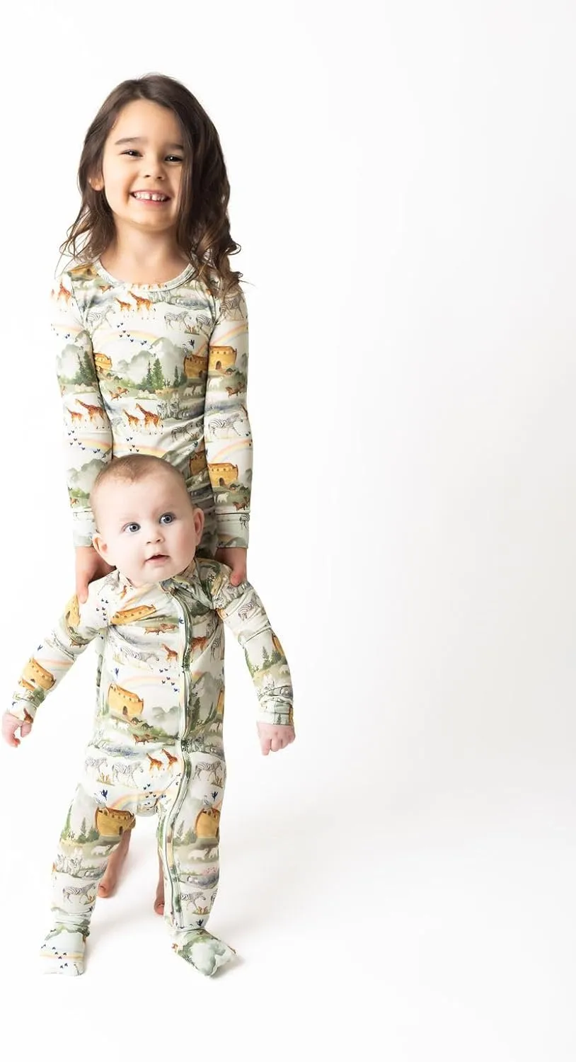 Tiny Revival Baby Zipper Pajamas Sleepers–Hypoallergenic, Newborn to Toddler, Tencel Modal, Soft–Bible Clothing