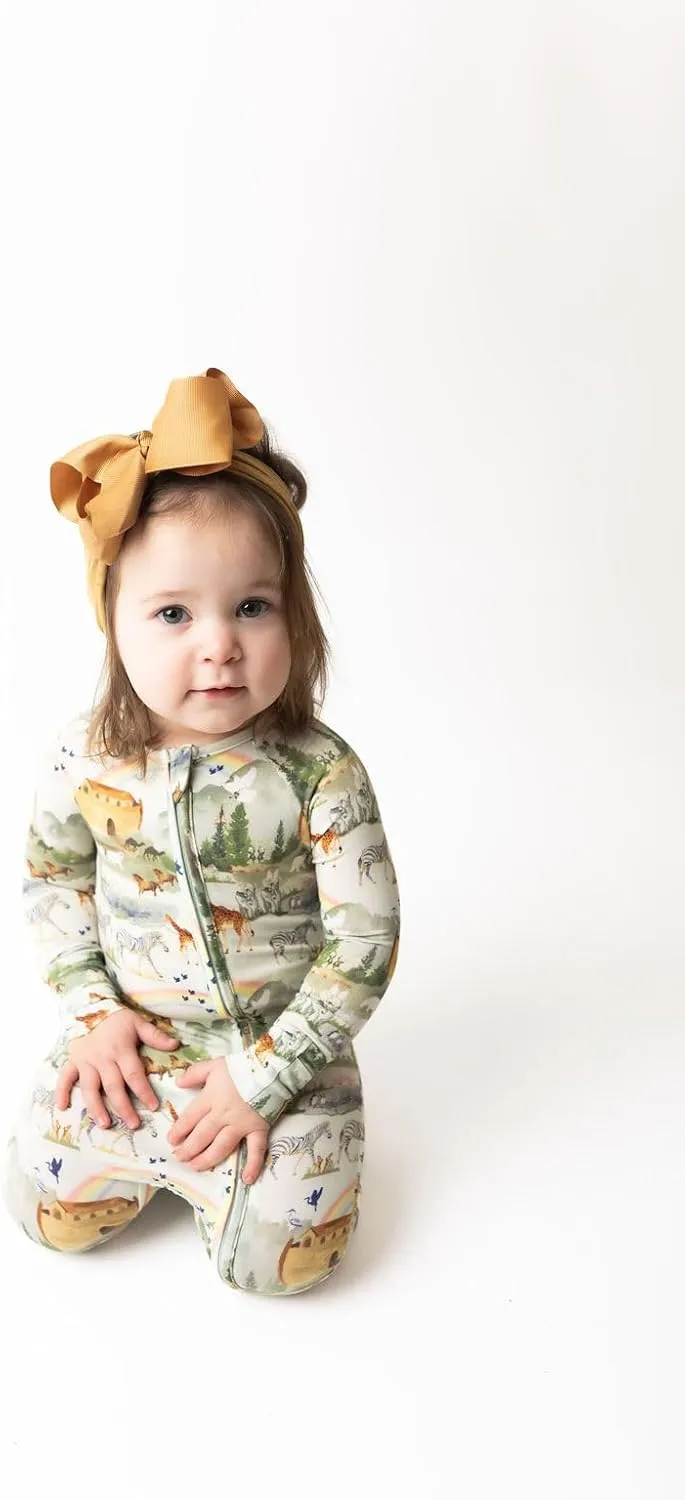 Tiny Revival Baby Zipper Pajamas Sleepers–Hypoallergenic, Newborn to Toddler, Tencel Modal, Soft–Bible Clothing