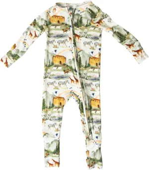 Tiny Revival Baby Zipper Pajamas Sleepers–Hypoallergenic, Newborn to Toddler, Tencel Modal, Soft–Bible Clothing