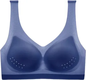Ultra-Thin Ice Silk Bra for Women Breathable Cup Vest Comfortable Sport Bras Wireless Cooling Unpadded Bras