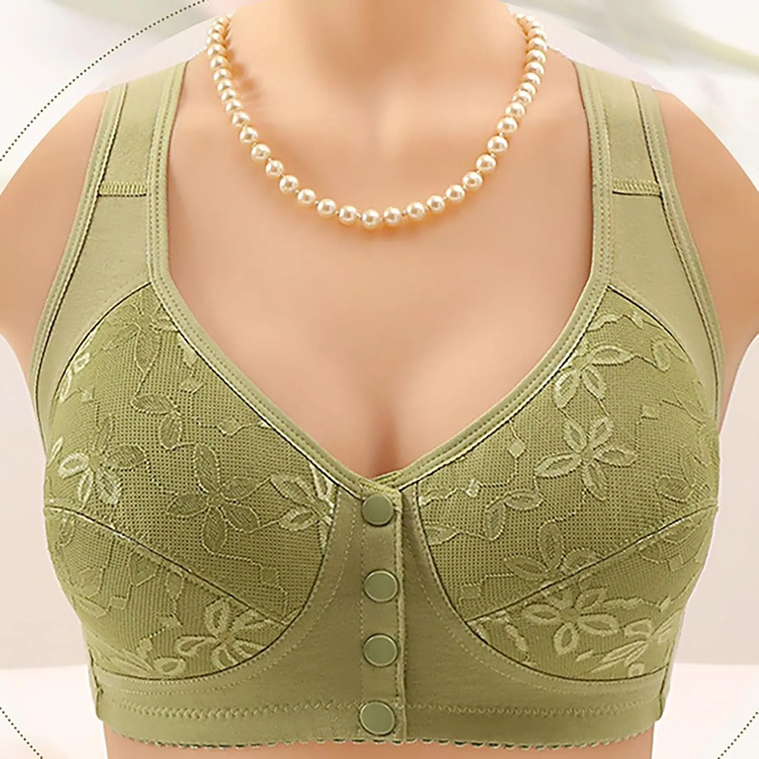 V Neck Criss Cross Back Padded Yoga Bra Bra Gathered Anti Sagging Non Ring Middle and Old Seamless High Impact Yoga
