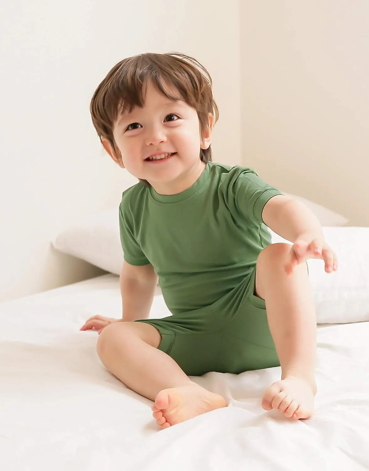 VAENAIT BABY Kids Sleepwear Pajamas Short Soft Cool Summer Viscose Pjs 2pcs Set