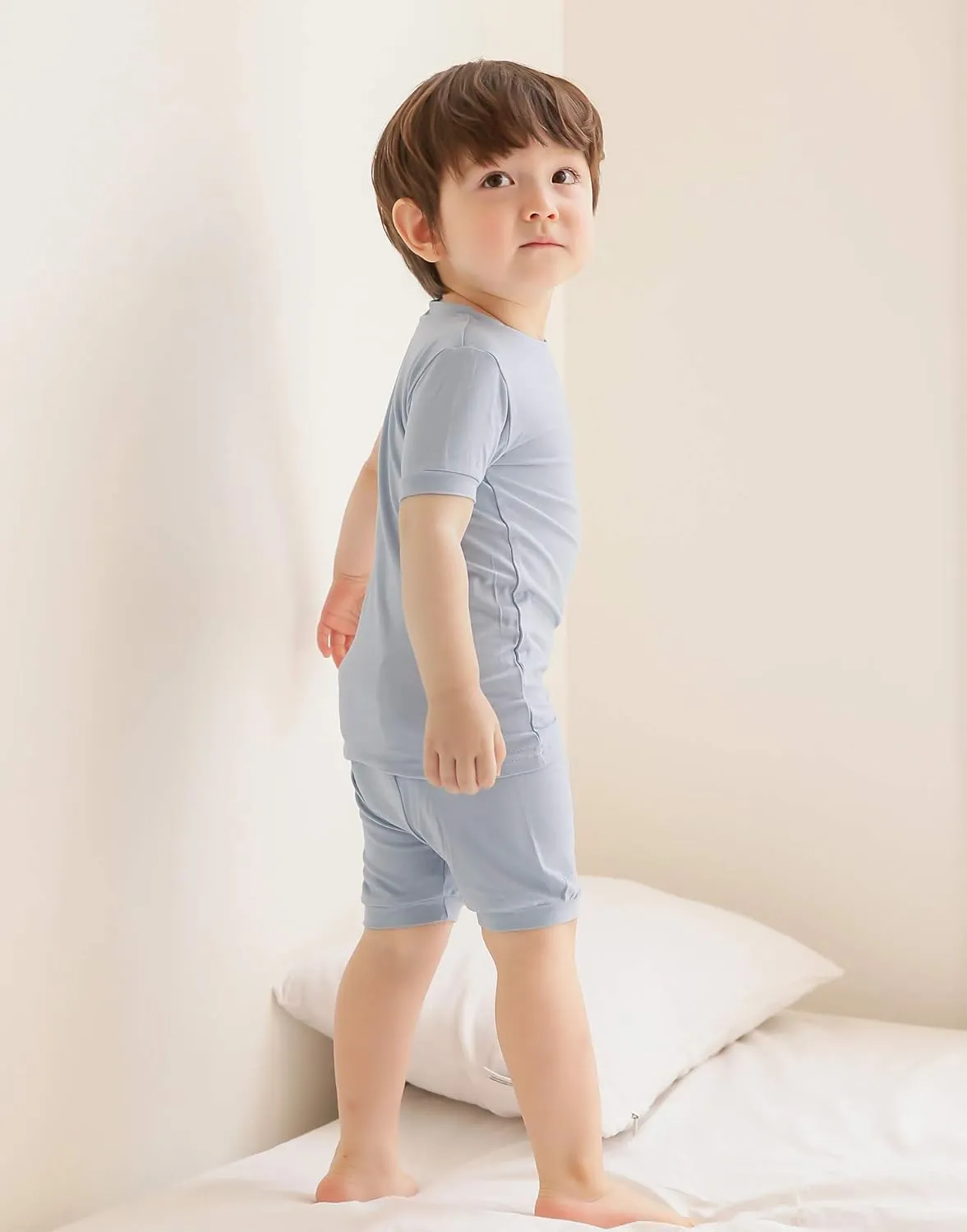 VAENAIT BABY Kids Sleepwear Pajamas Short Soft Cool Summer Viscose Pjs 2pcs Set