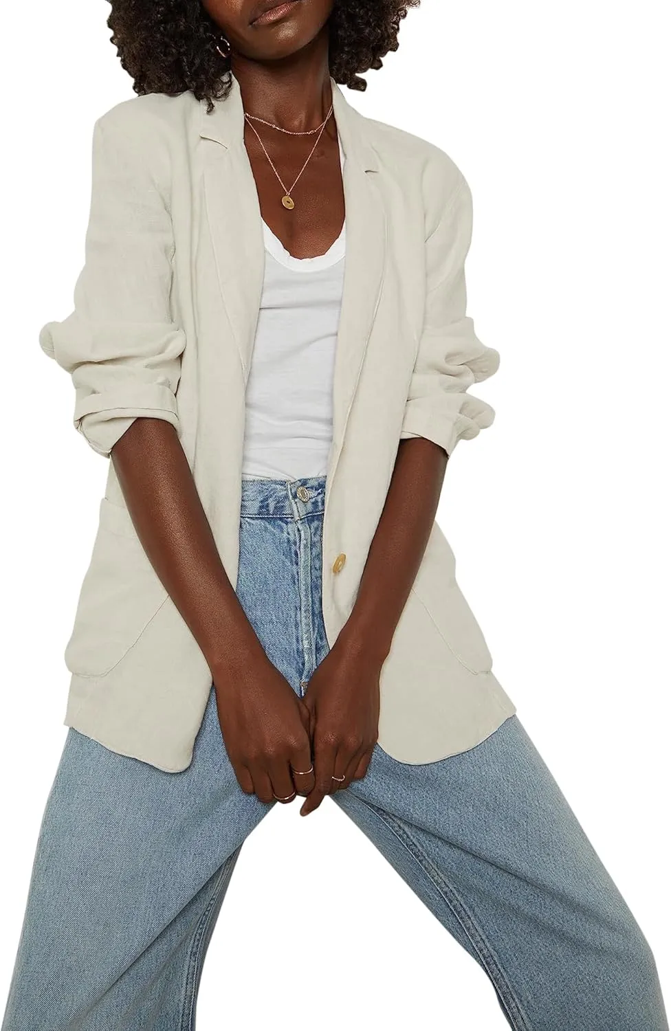 Velvet by Graham & Spencer Women's Cassie Heavy Linen Blazer