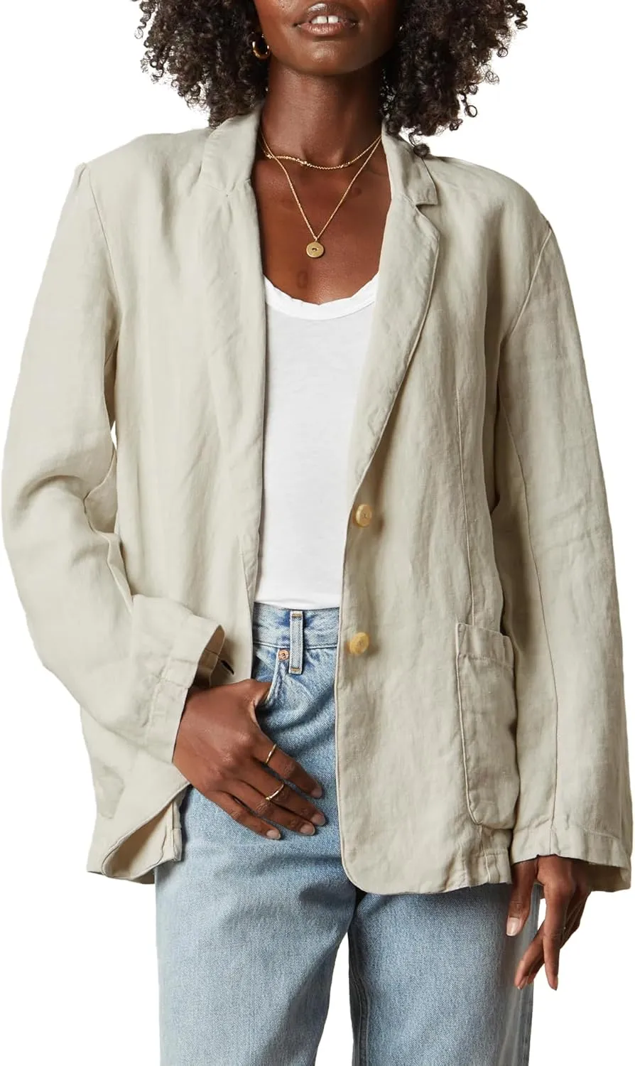 Velvet by Graham & Spencer Women's Cassie Heavy Linen Blazer