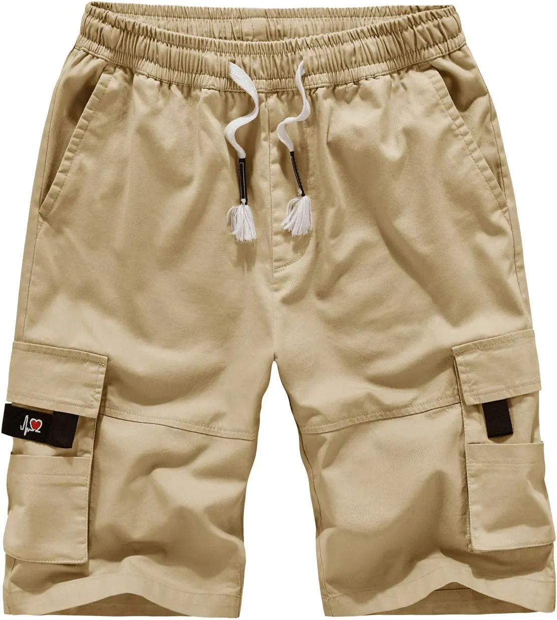 VtuAOL Women's Cargo Shorts Elastic Waist Comfy Cotton Loose Fit Shorts