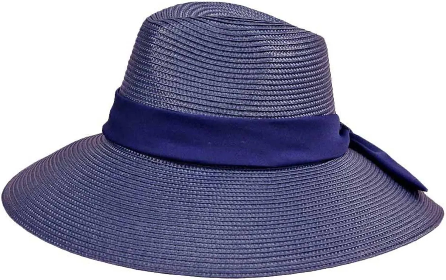 Wide Brim Sun Hat with Satin Bow