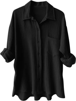 Women Buttons Cotton Linen Short Sleeve T Shirt Summer Henley Casual Plus Size Tunic Tops V-Neck Loose Tshirts