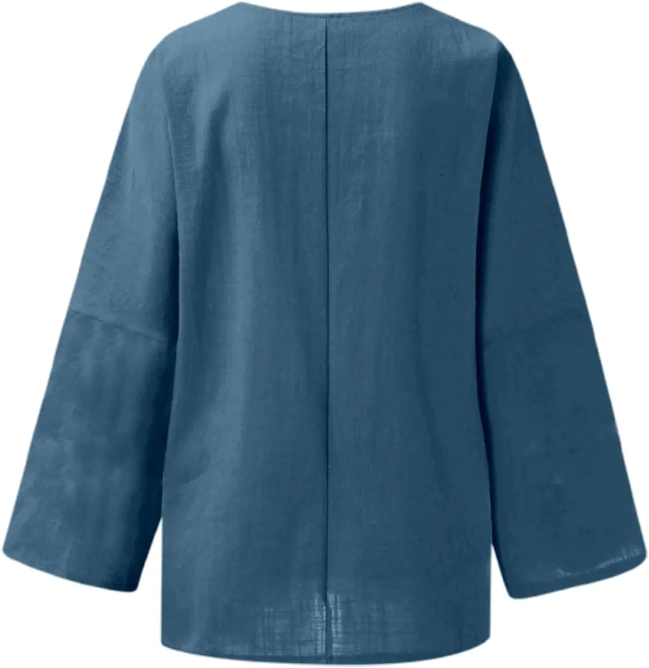 Women Buttons Cotton Linen Short Sleeve T Shirt Summer Henley Casual Plus Size Tunic Tops V-Neck Loose Tshirts
