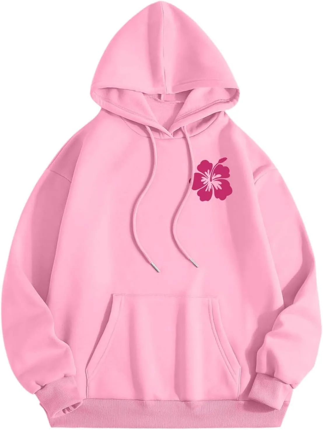 Women Graphic Summer Waves Chill Enjoy Letter Hoodie Oversized Drawstring Sweatshirt with Kangaroo Pocket