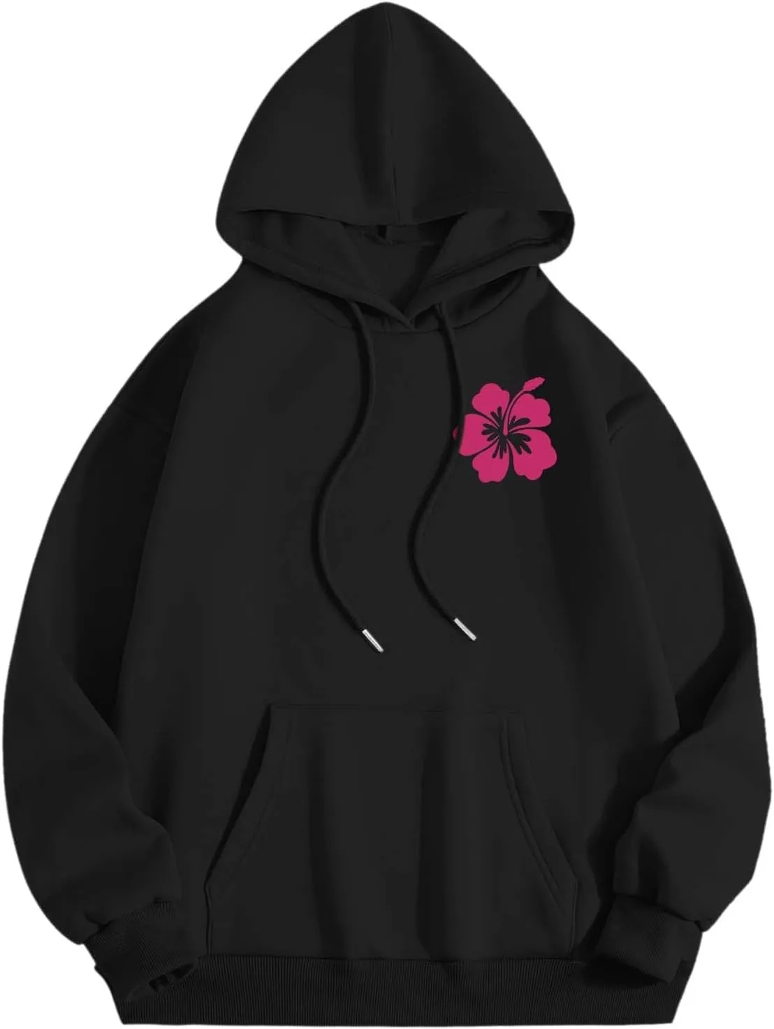 Women Graphic Summer Waves Chill Enjoy Letter Hoodie Oversized Drawstring Sweatshirt with Kangaroo Pocket