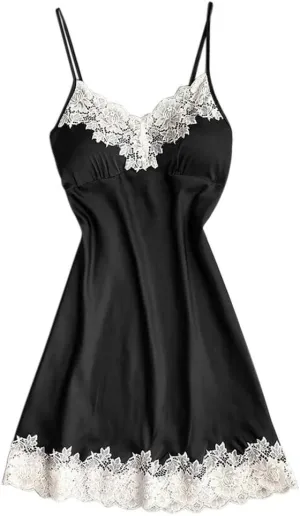 Women Lingerie Lace Modal Pajamas Nightgowns Set Womens Velvet Plush Cute Sexy Plus Size Christmas Lingerie Dress